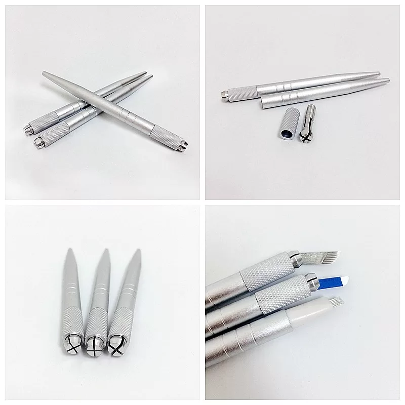 BoLin-Silver Aluminium Alloy Manual Tattoo Pen Bl-00044 | Microblading Pen-1