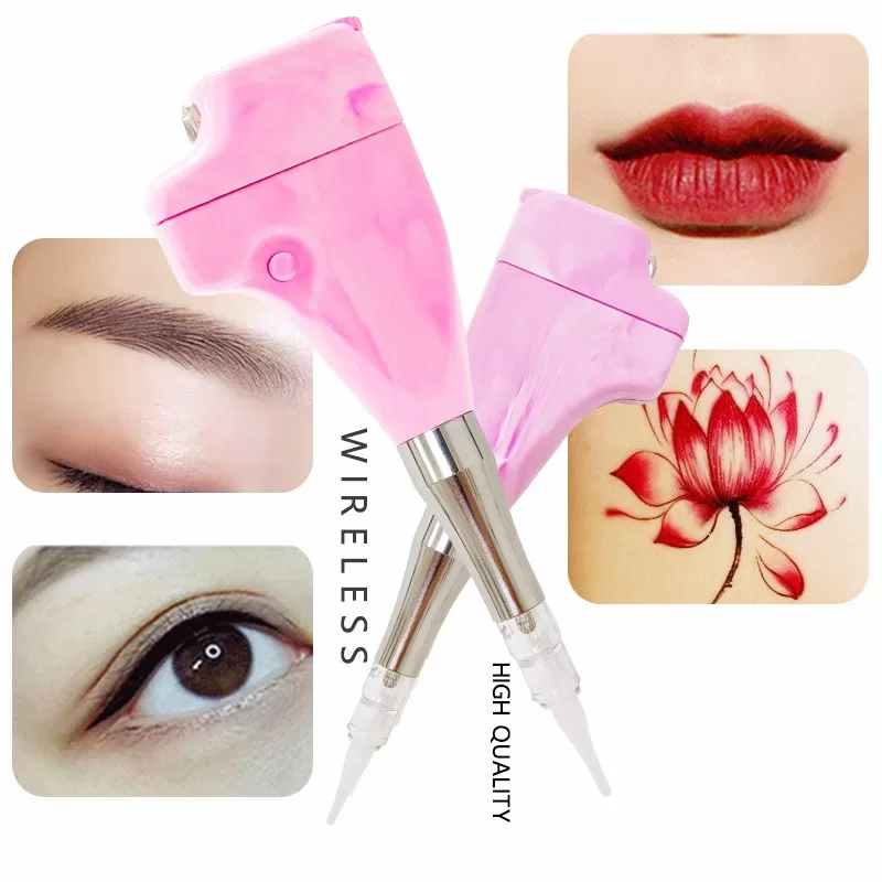product-BoLin-Pink Color Marbled Cosmetic Ombre Powder Eyebrow Tattoo Machine Pen-img